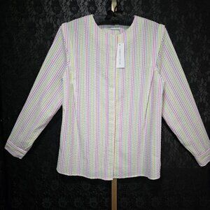 Chic Pastel Striped Blouse